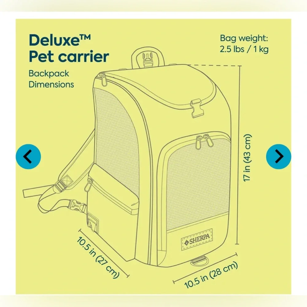 Sherpa Deluxe pet Carrier plus Backpack